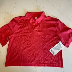 Lululemon Pink Crop Polo Shirt
